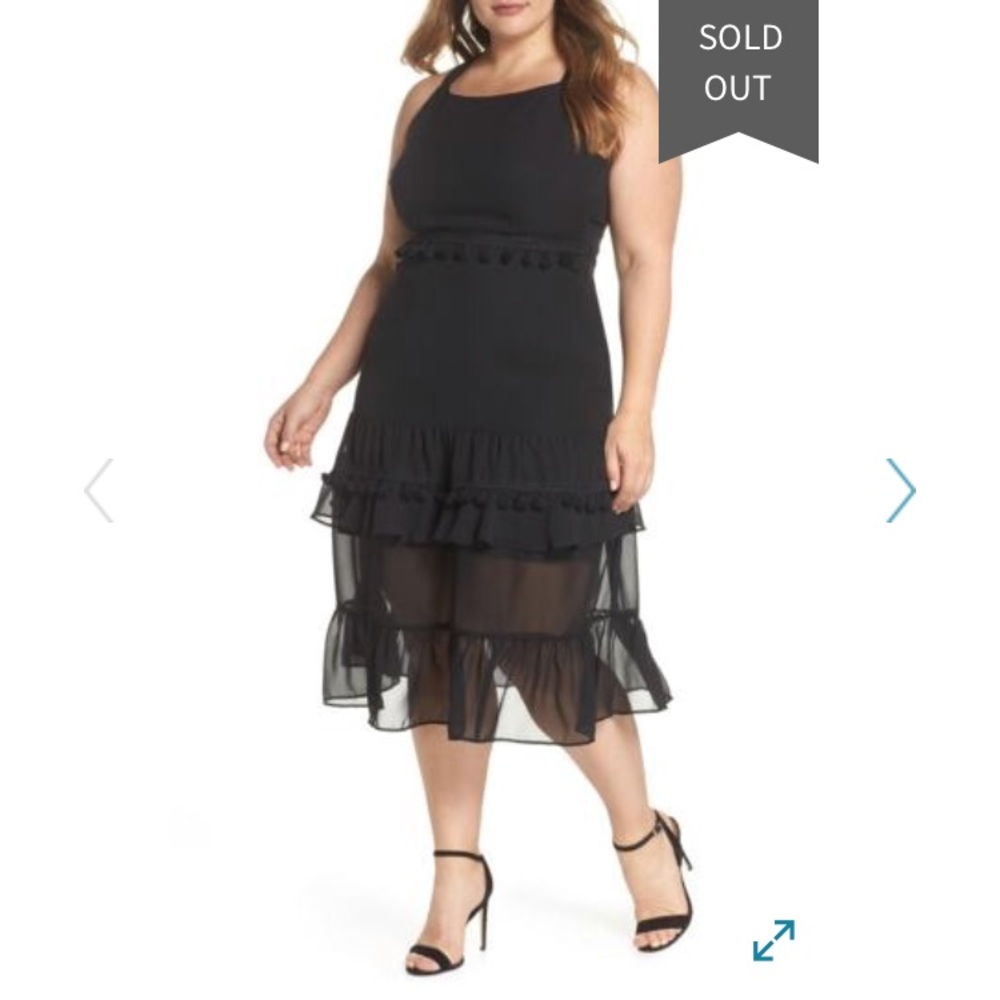 Lost Ink Tassel Trim Dress